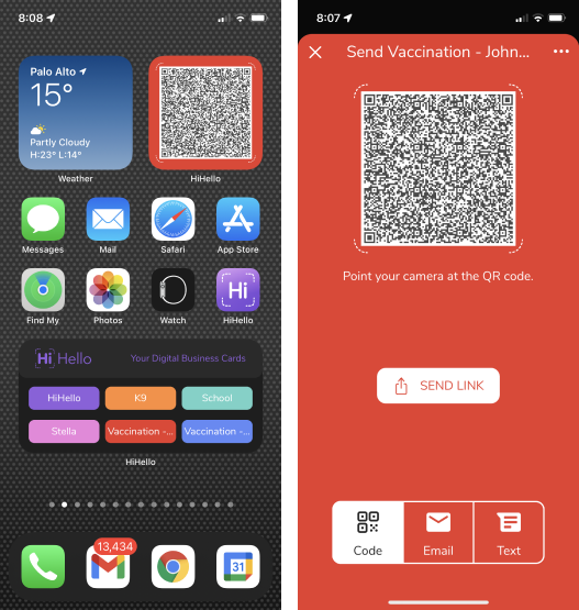HiHello Introduces Support for Vaccine QR Codes Blog